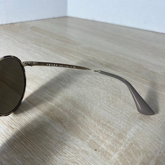 RARE! Prada SPR51S UAO-1C0 Sunglasses Beige Tortoise Silver READ DESC 54-22-135 main image 15